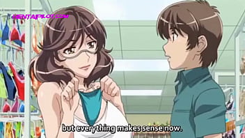 Chico tímido se folla a una mami tetona en el vestuario – Anime hentai porno