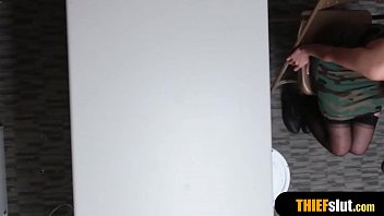 Cute thief cuahgt and punish fucked doggystyle