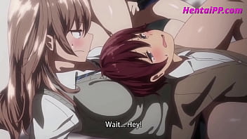 Dos chicas calientes sedujeron a un chico para follar en un tr&iacute;o [hentai]