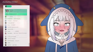 Gawr Gura follada en la corriente hentai