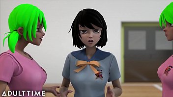 ¡Máquinas de follar BDSM para chicas hentai, el maestro gigante chupa la polla!