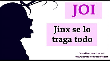 Instrucciones para masturbarse con Jinx, ella es una alocada adicta.
