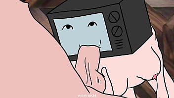 Mujer de televisión y camarógrafo porno hentai