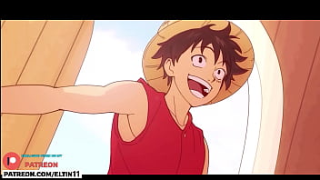 Nami follando caliente en el barco con Lufi, el anime porno m&aacute;s caliente en 4k