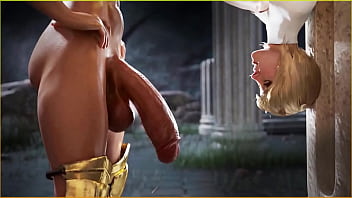 Porno Futa animado en 3D donde la transexual Milf se folla a una chica cachonda en el coño, la boca y el culo, sexy futanari VBDNA7L