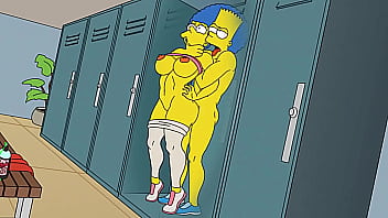 Recopilación de animaciones calientes y cachondas de Los Simpsons, porno hentai, corridas