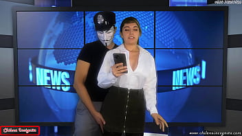 Reportera de noticias recibe cumshot en p&uacute;blico