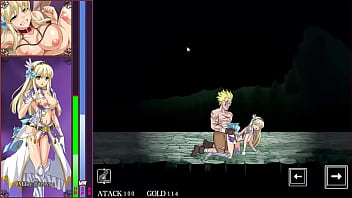 Una linda princesa rubia tiene sexo con un hombre en el nuevo juego er&oacute;tico hentai ryona
